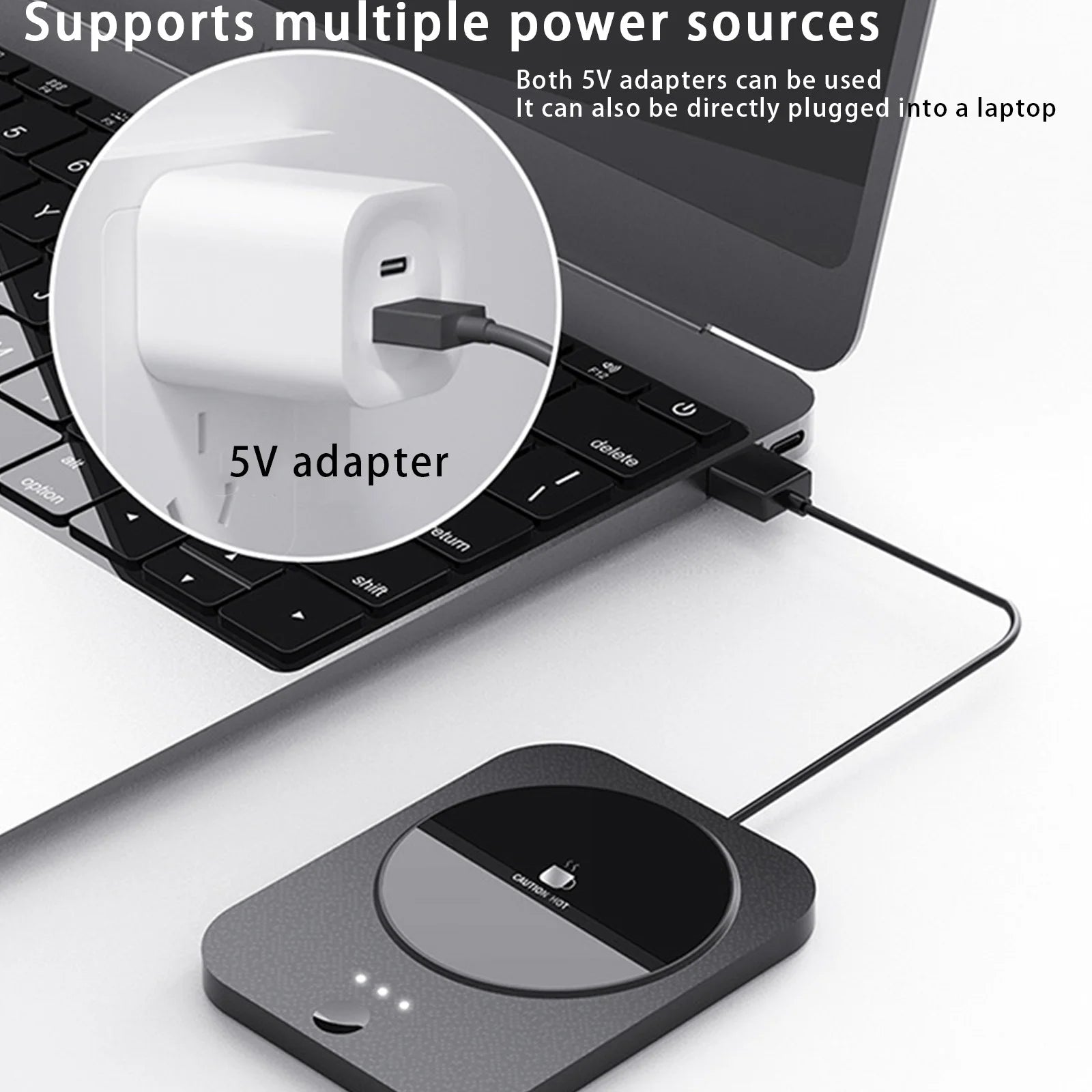 Smart Coffee Mug Warmer, 15W Coffee Cup Warmer for Office Desk Use Auto Shut off Temperature Settings ,3 Gear Thermostatic Warm Coaster ,Smart Coffee Warmer Plate Milk Tea Water