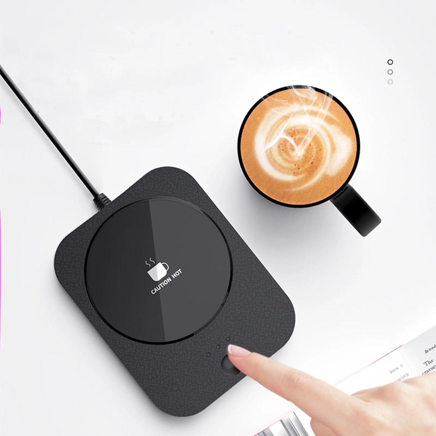 Smart Coffee Mug Warmer, 15W Coffee Cup Warmer for Office Desk Use Auto Shut off Temperature Settings ,3 Gear Thermostatic Warm Coaster ,Smart Coffee Warmer Plate Milk Tea Water
