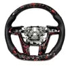 In-stock at U.S. Warehouse Red Forged Carbon Fiber Perforated Leather Sports Steering Wheel Suitable for Holden G8 VE.