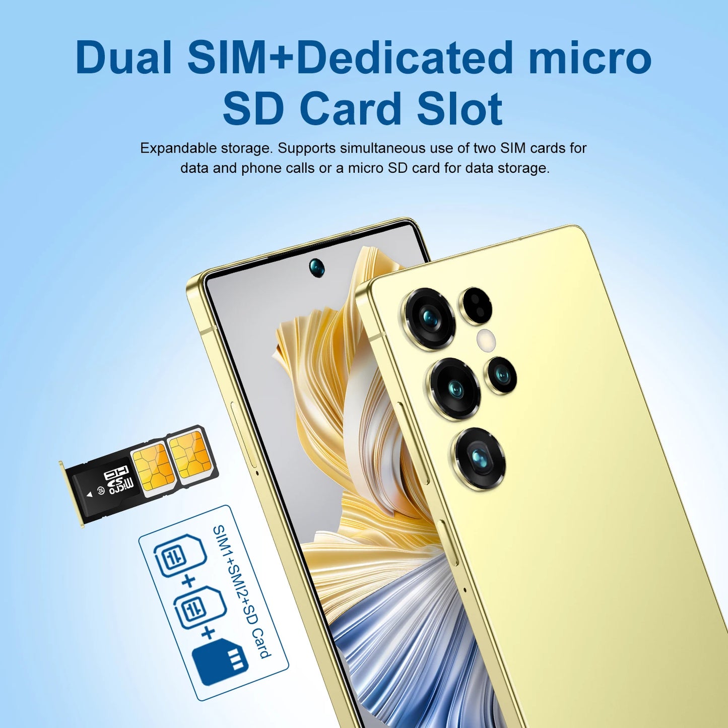 New S25Ultra 5G Smartphone Deca Core Dual SIM FHD OLED 90Hz 16GB+1TB Storage Android 14 Multi-Language 108MP Rear Camera EU