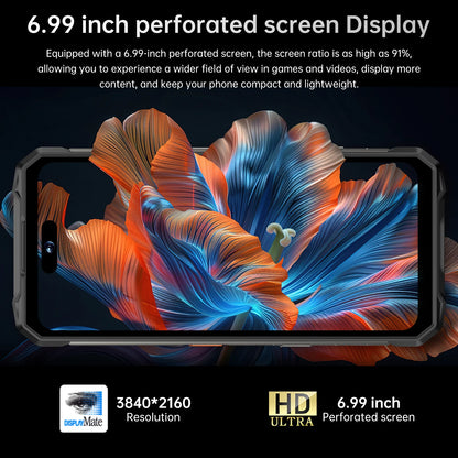 2025 New All Weather Mobile Phone With 5G Support Outdoor Use 6.99-Inch OLED Display Water and Drop Resistant 108MP Camera