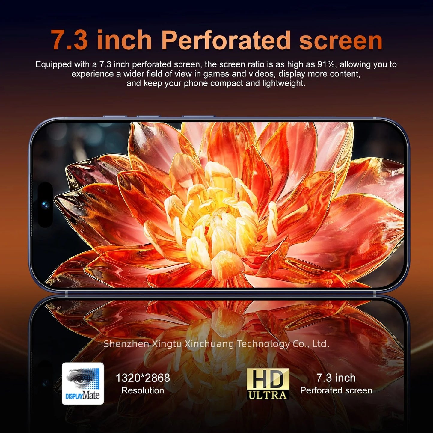I17 ProMax 5g Smartphone Beautiful Selfie Camera 7.3-Inch HD Deca Core High-Performance 90Hz 108MP French Visual Feast