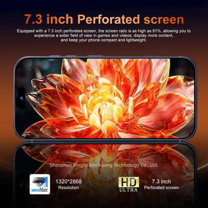 I17 ProMax 5g Smartphone Beautiful Selfie Camera 7.3-Inch HD Deca Core High-Performance 90Hz 108MP French Visual Feast