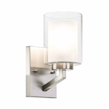 US Instock Indoor Nickel Glass Bathroom Wall Lights Modern Wall Lamp Bedroom Led Corridor Lights for Home Living Room Staircase