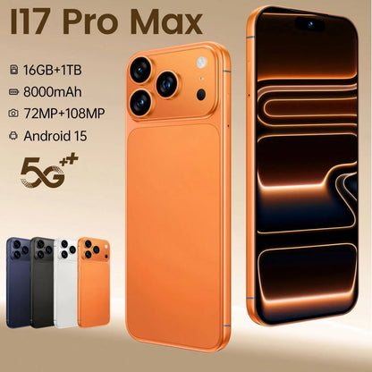 I17 ProMax 5g Smartphone Beautiful Selfie Camera 7.3-Inch HD Deca Core High-Performance 90Hz 108MP French Visual Feast