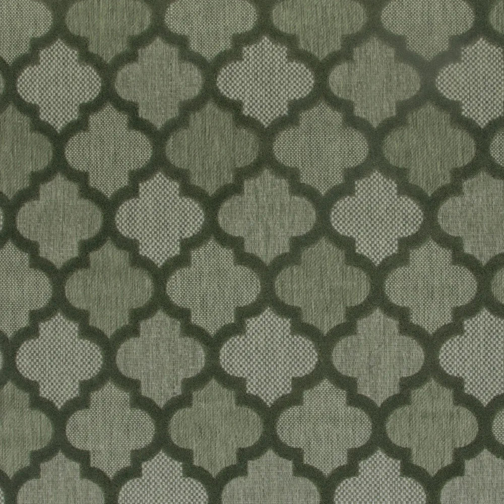 HMS 8' X 10' Dark Green and Light Green Trellis Indoor/Outdoor Area Rug