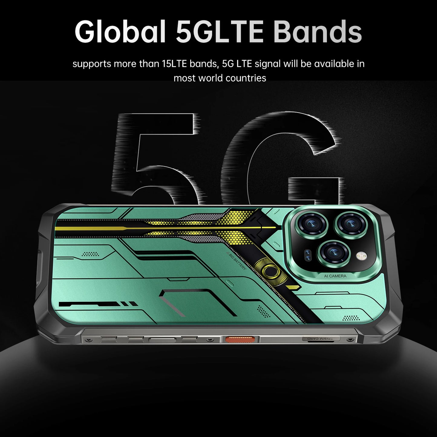 2025 New All Weather Mobile Phone With 5G Support Outdoor Use 6.99-Inch OLED Display Water and Drop Resistant 108MP Camera