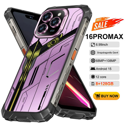 2025 New All Weather Mobile Phone With 5G Support Outdoor Use 6.99-Inch OLED Display Water and Drop Resistant 108MP Camera