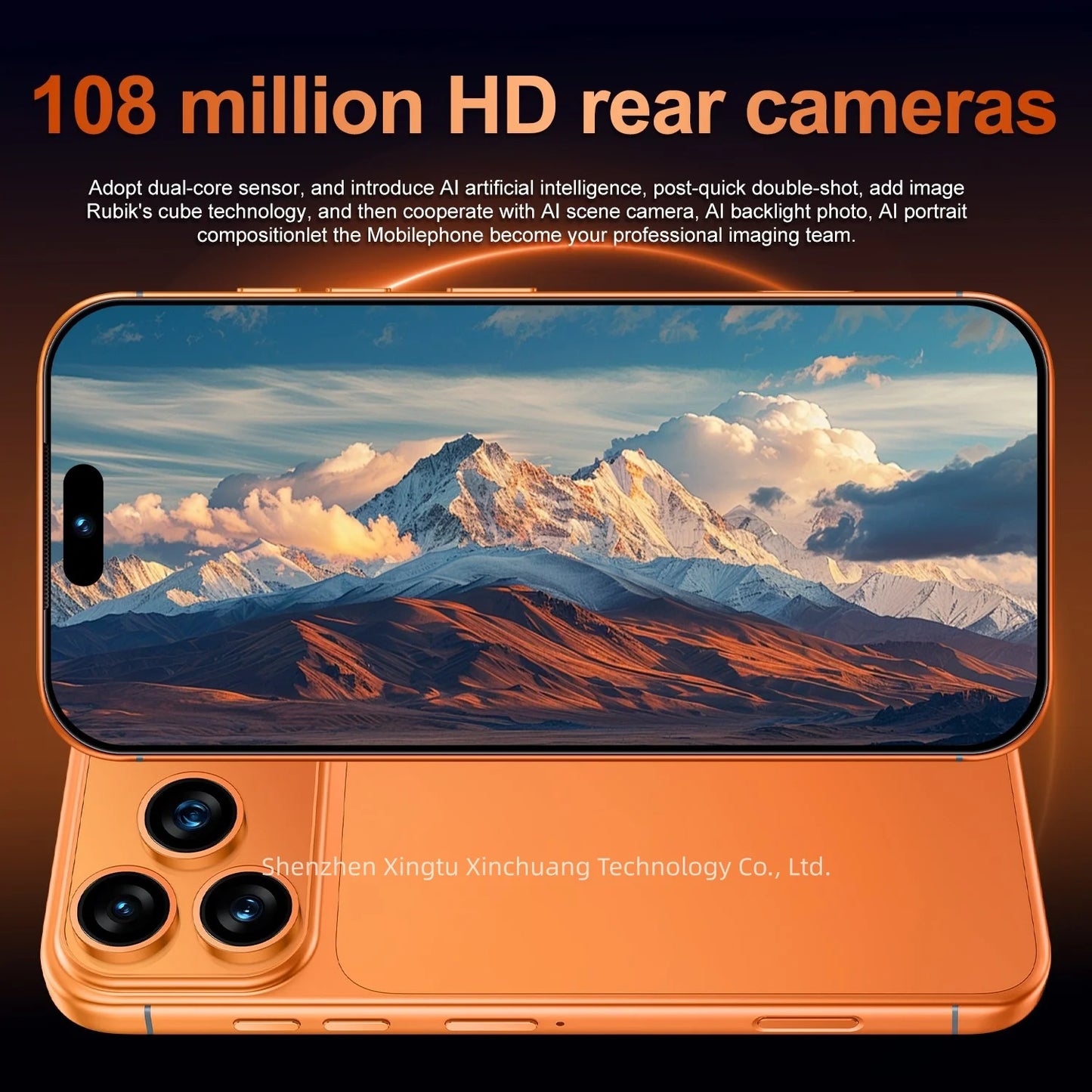 I17 ProMax 5g Smartphone Beautiful Selfie Camera 7.3-Inch HD Deca Core High-Performance 90Hz 108MP French Visual Feast