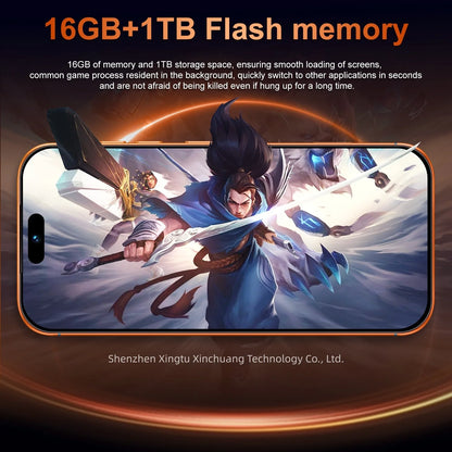 I17 ProMax 5g Smartphone Beautiful Selfie Camera 7.3-Inch HD Deca Core High-Performance 90Hz 108MP French Visual Feast