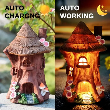 Charming Resin Treehouse Statue - Miniature Outdoor Decor for Garden, Lawn, and Patio - Perfect Gift for Nature Lovers