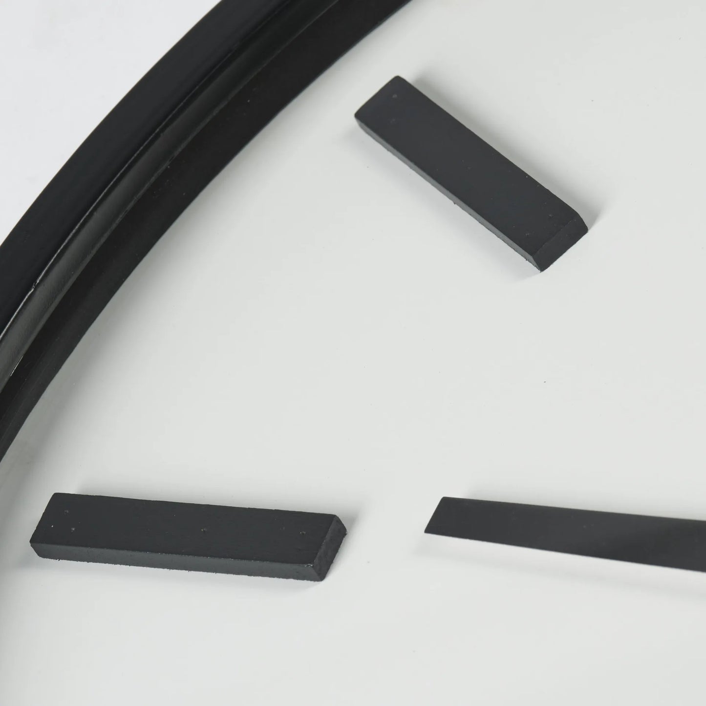 HMS 24\" Modern Decorative Wall Clock Large Display Round White Face with Non-Numerical 3D Numbers