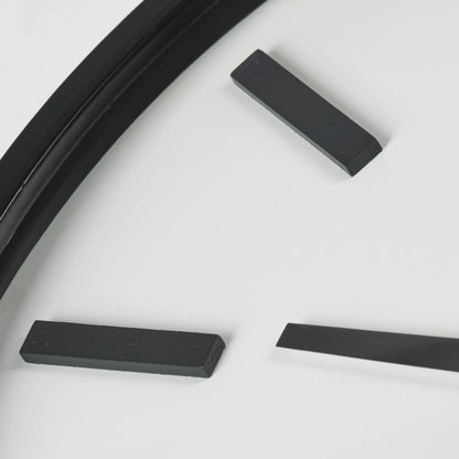 HMS 24\" Modern Decorative Wall Clock Large Display Round White Face with Non-Numerical 3D Numbers