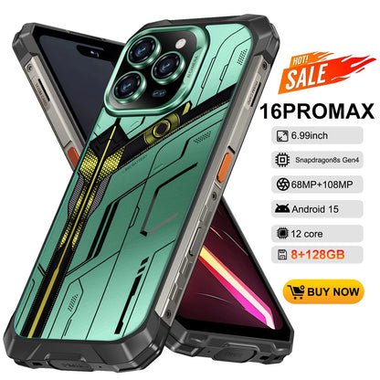 2025 New All Weather Mobile Phone With 5G Support Outdoor Use 6.99-Inch OLED Display Water and Drop Resistant 108MP Camera