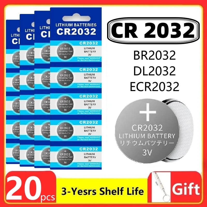 2-60PCS CR2032 CR 2032 Button Battery 3V Lithium Battery For Watch Toy Calculator Car Remote Control Button Coin Cell
