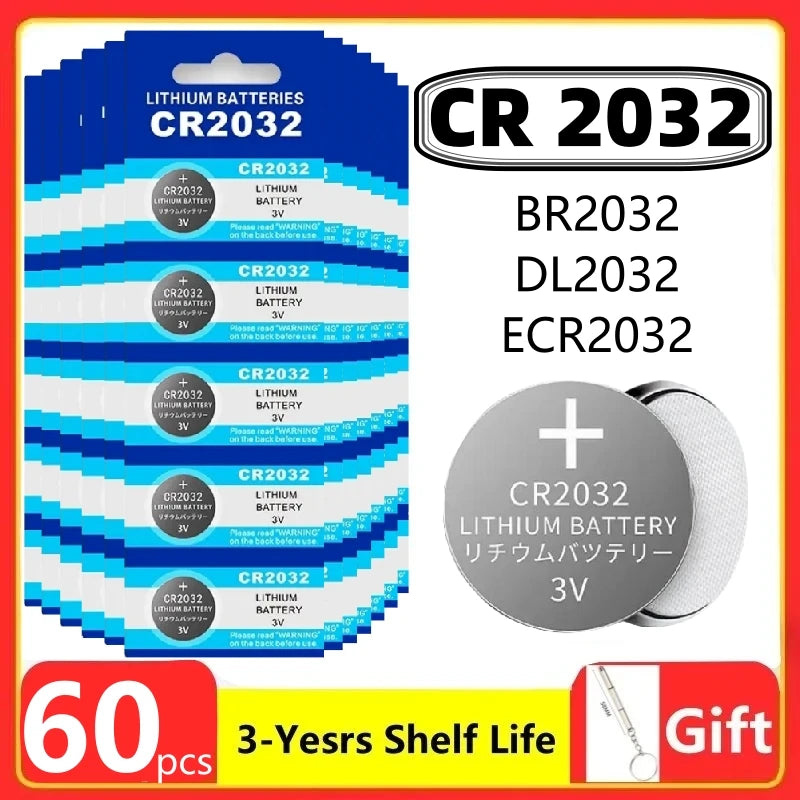 2-60PCS CR2032 CR 2032 Button Battery 3V Lithium Battery For Watch Toy Calculator Car Remote Control Button Coin Cell