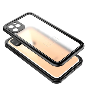 iPhone 12 MAX 6.1 Grey Black Waterproof Case